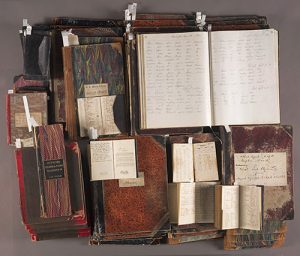 Some of the logbooks that need to be transcribed